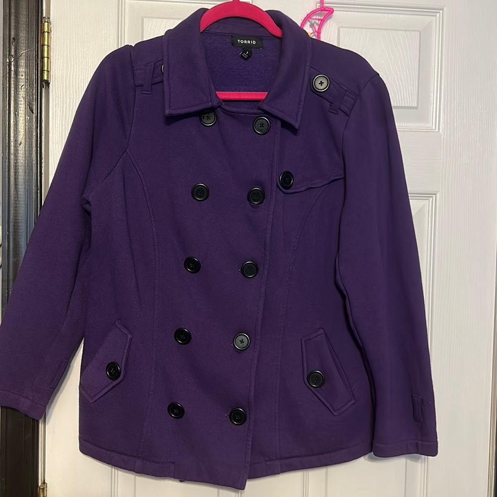 Purple pea coat